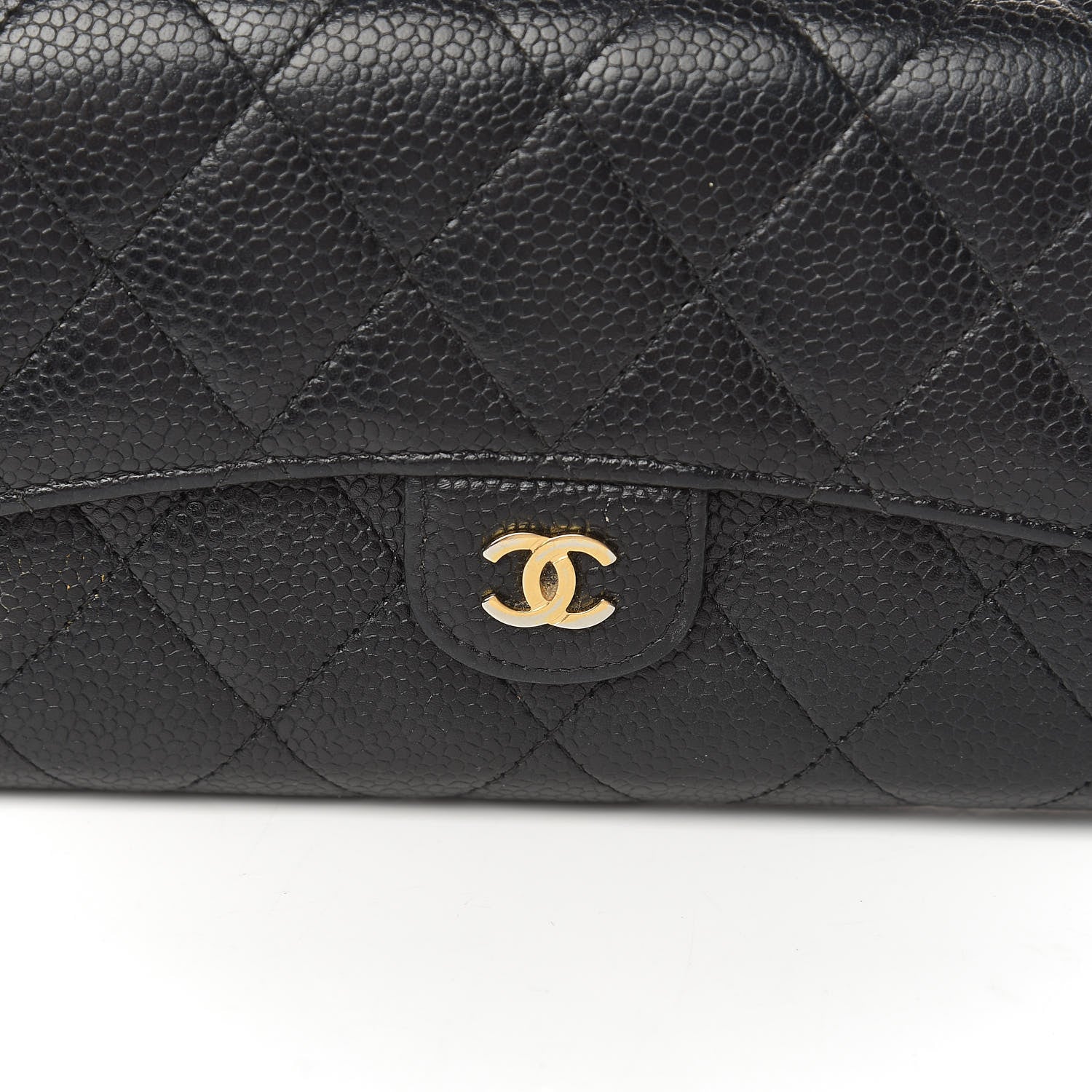 Chanel Caviar Quilted Large Gusset Flap Wallet Black 13 of 13