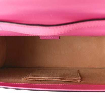 Gucci Vitello Fontanella Web Medium Sylvie Top Handle Bag Pink Tropical Flower 5 of 11