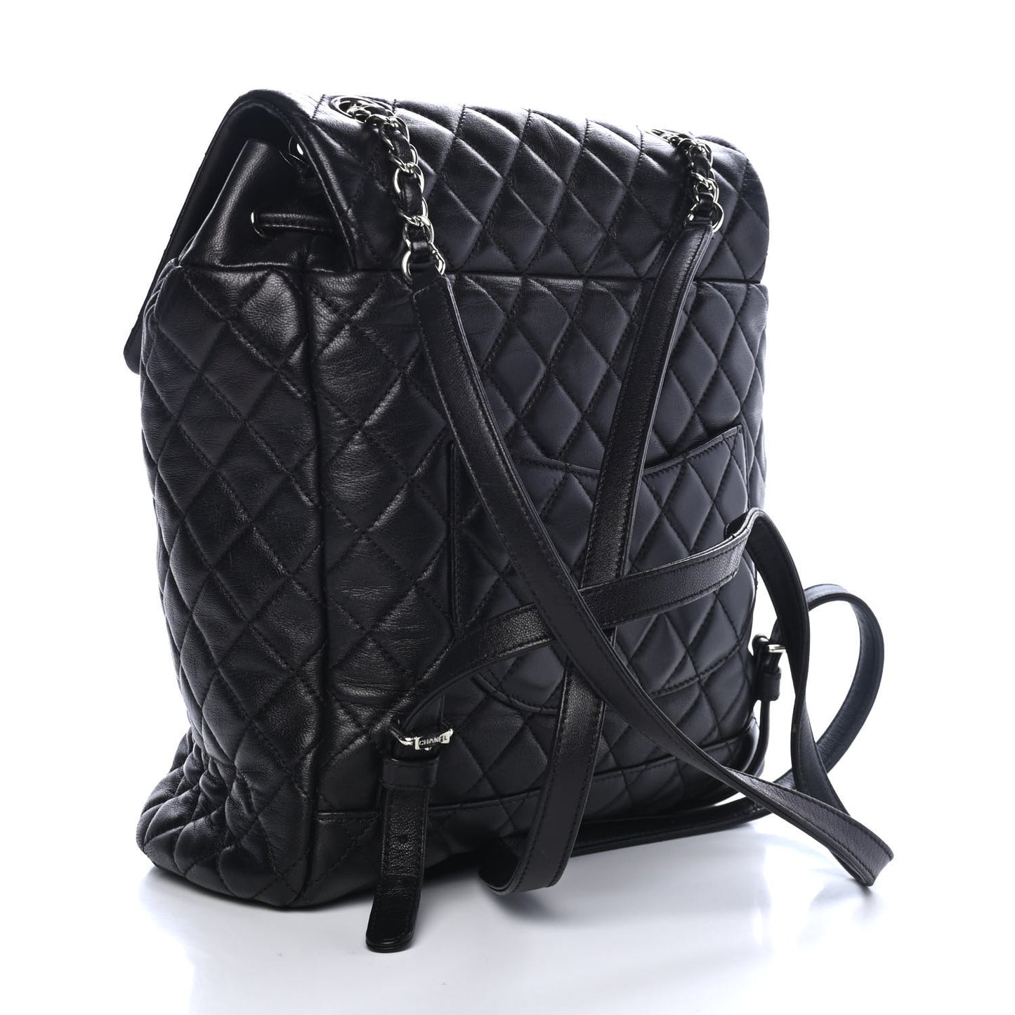 Calfskin Quilted Large Urban Spirit Backpack Black
