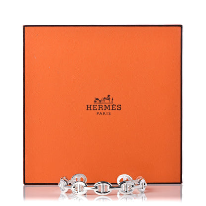 Hermes Sterling Silver MM Chaine d'Ancre Enchainee Cuff Bracelet LG 5 of 5