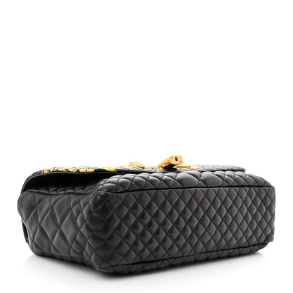 Versace Nappa Quilted Barocco Print Icon Shoulder Bag Black 4 of 13