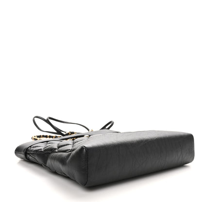 Chanel Aged Calfskin Quilted Mini 31 Shopping Bag Black 4 of 10