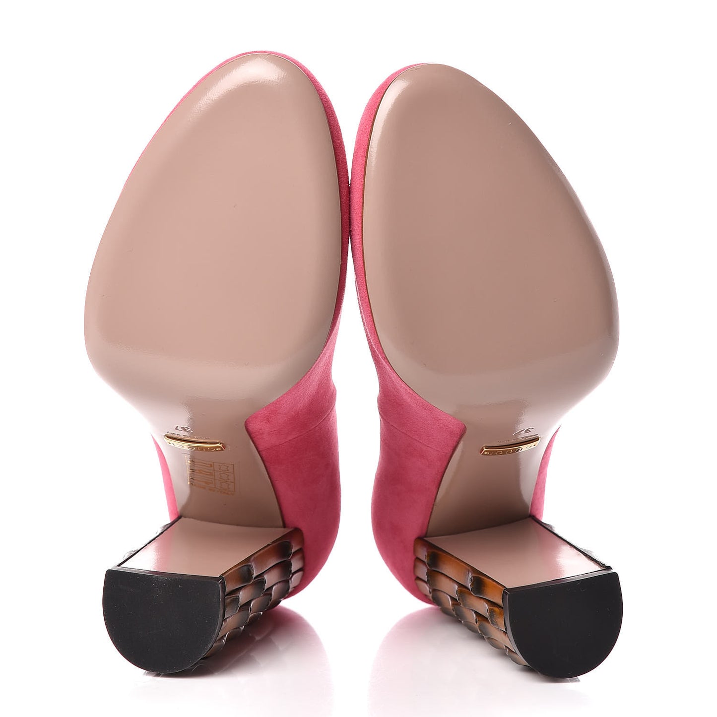 Suede Dahlia Bamboo Pumps 37 Pink