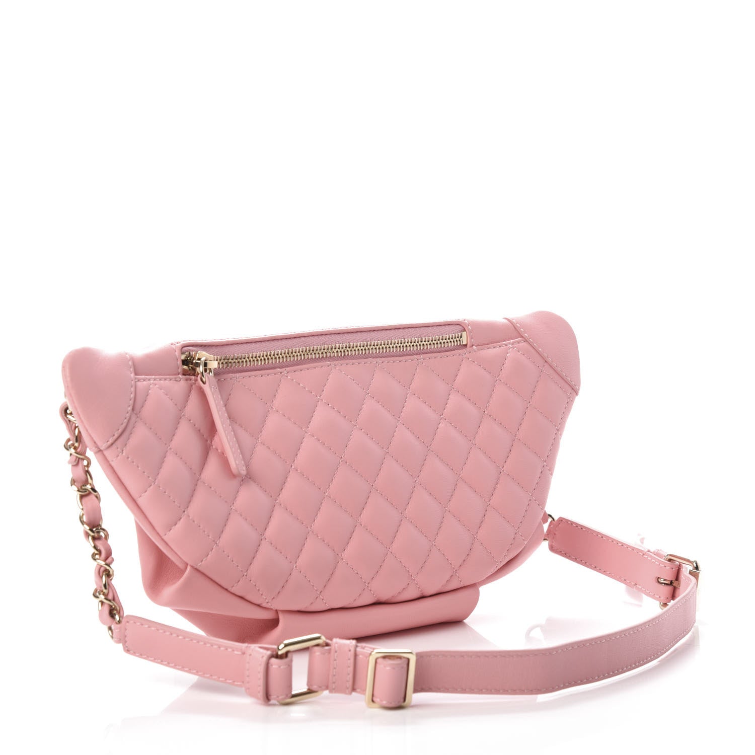 Chanel Lambskin Quilted Waist Belt Bag Pink 3 of 10