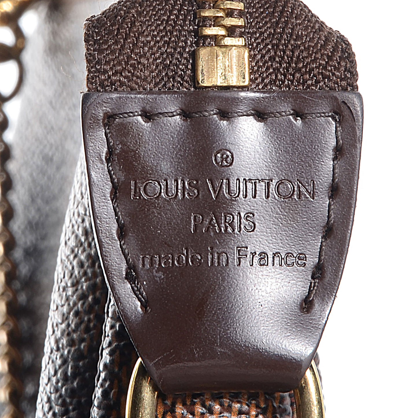 Damier Ebene Complice Trunks and Bags Mini Pochette Accessories Red