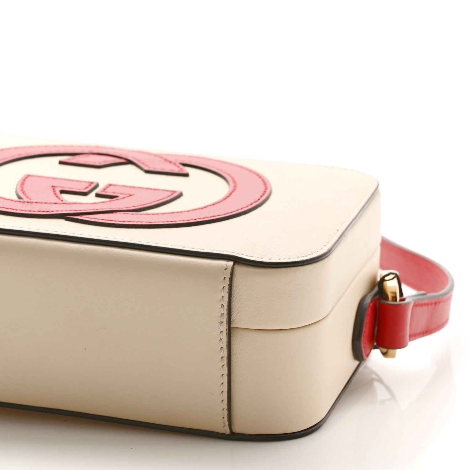 Gucci Vitello Eclipse Mini Interlocking G Shoulder Bag Mystic White Hibiscus Red 9 of 10