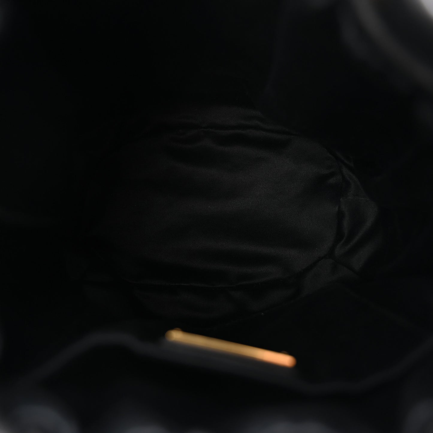 Nappa Matelasse Small Bucket Bag Black