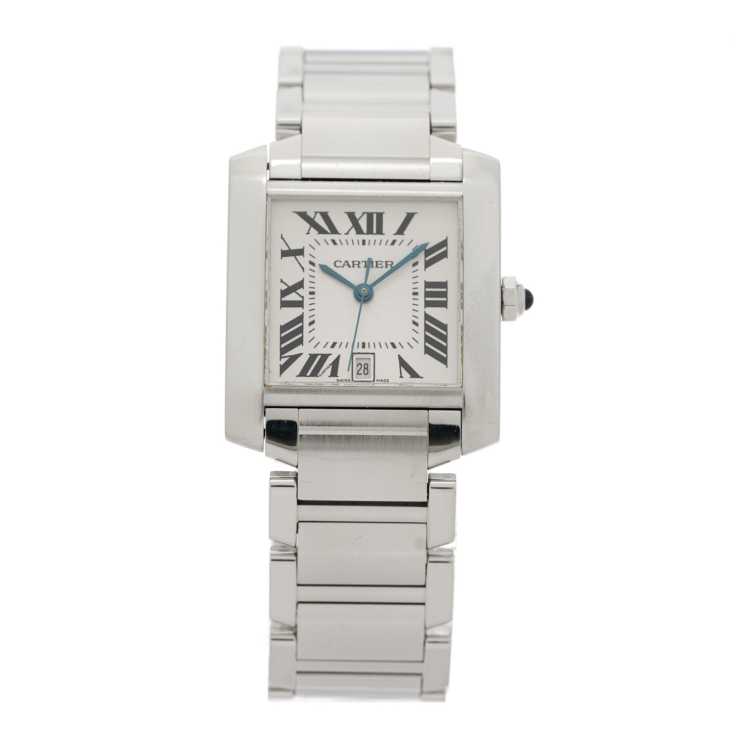 Cartier Stainless Steel 28mm Tank Francaise Automatic Watch 1 of 5