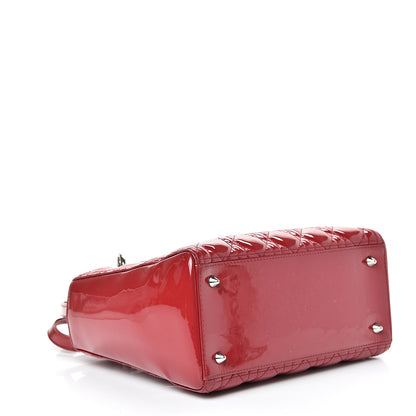 Christian Dior Patent Cannage Medium Lady Dior Red 3 of 11
