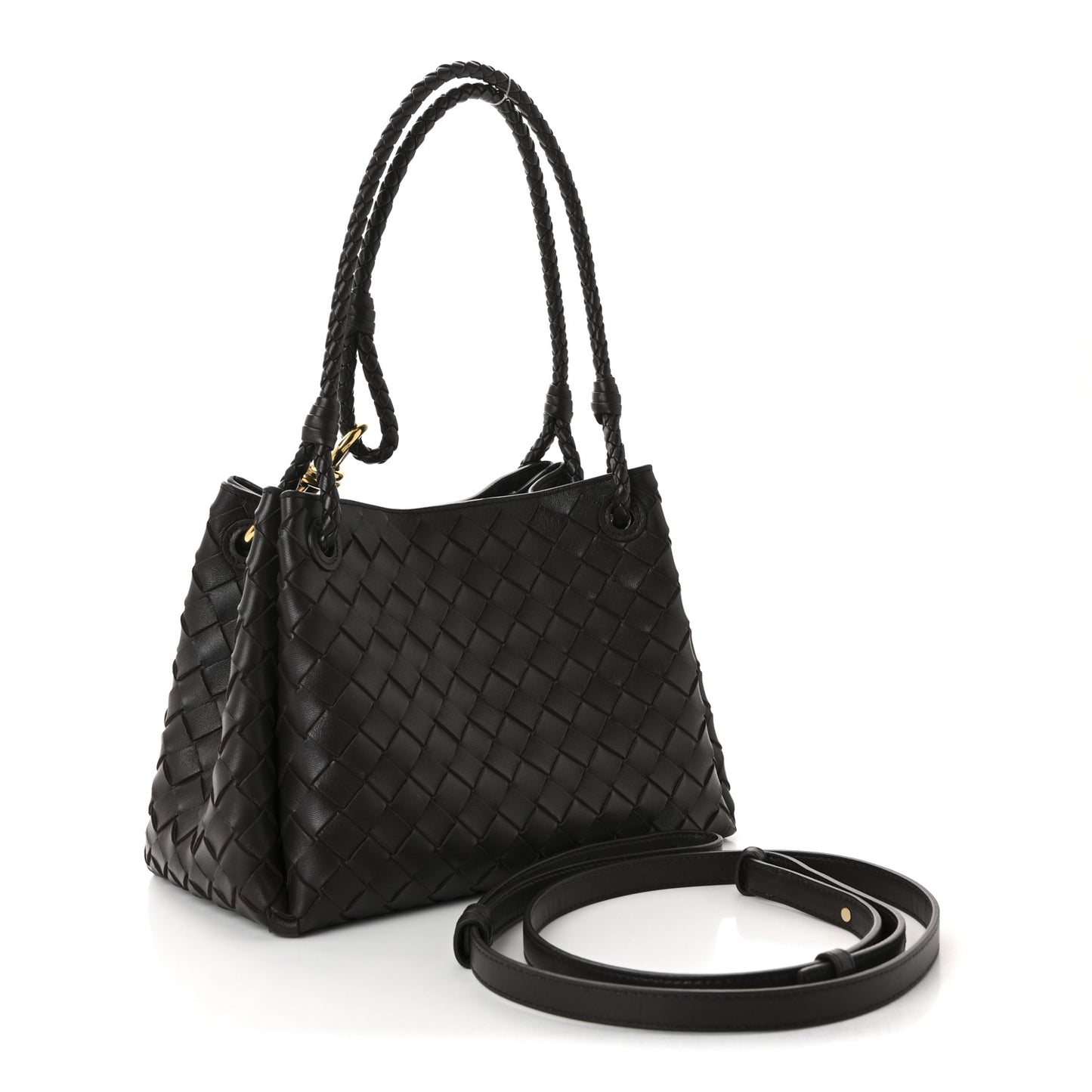 Nappa Intrecciato Medium Parachute Shoulder Bag Fondant