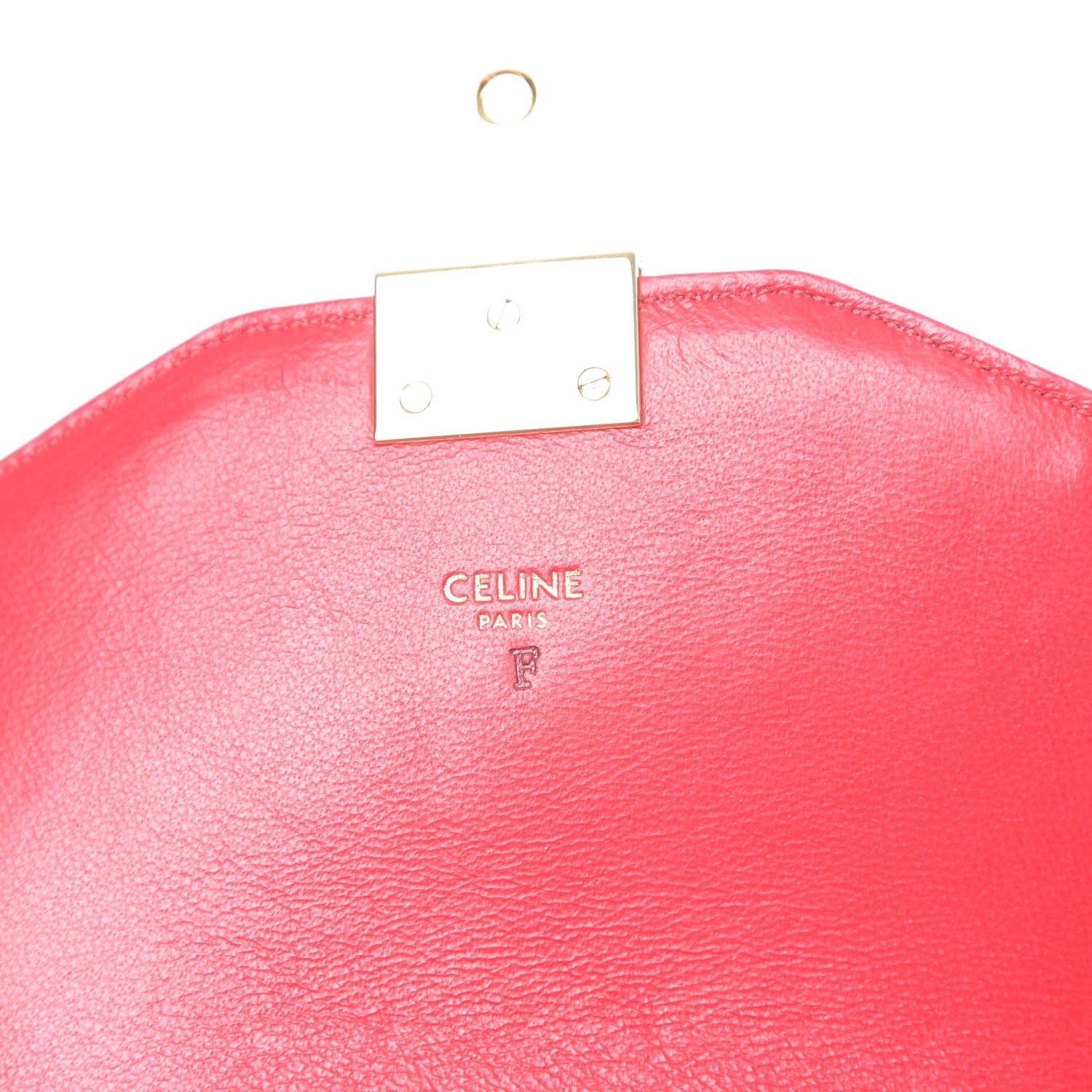 Celine Calfskin Quilted Medium C Bag Red 7 of 9