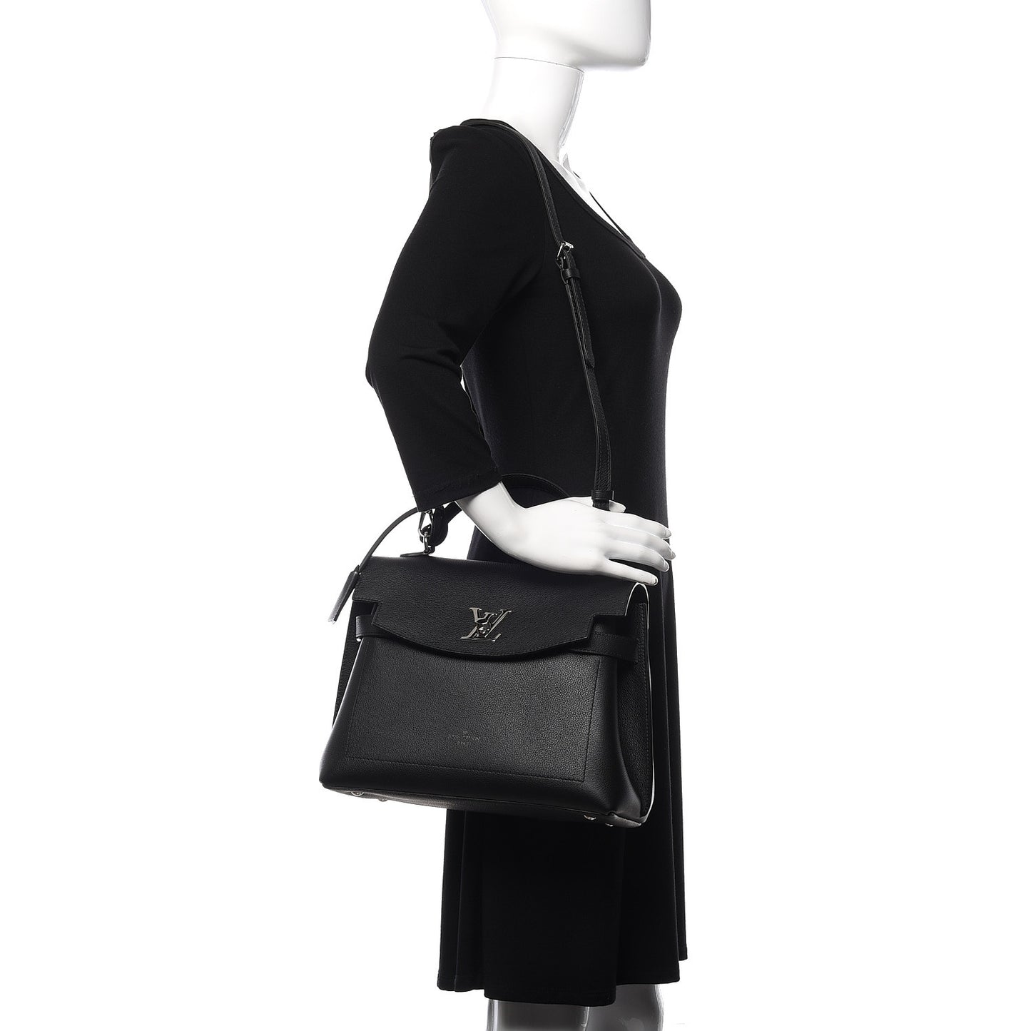Soft Calfskin Lockme Ever Black