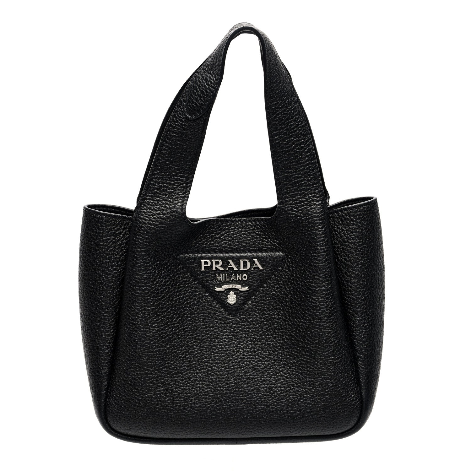 Prada Vitello Daino Soft Mini Dynamique Tote Black 1 of 9