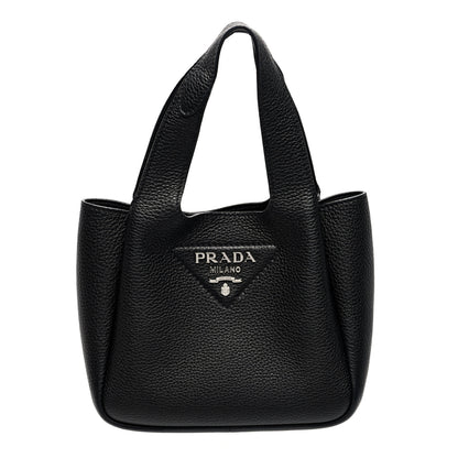 Prada Vitello Daino Soft Mini Dynamique Tote Black 1 of 9