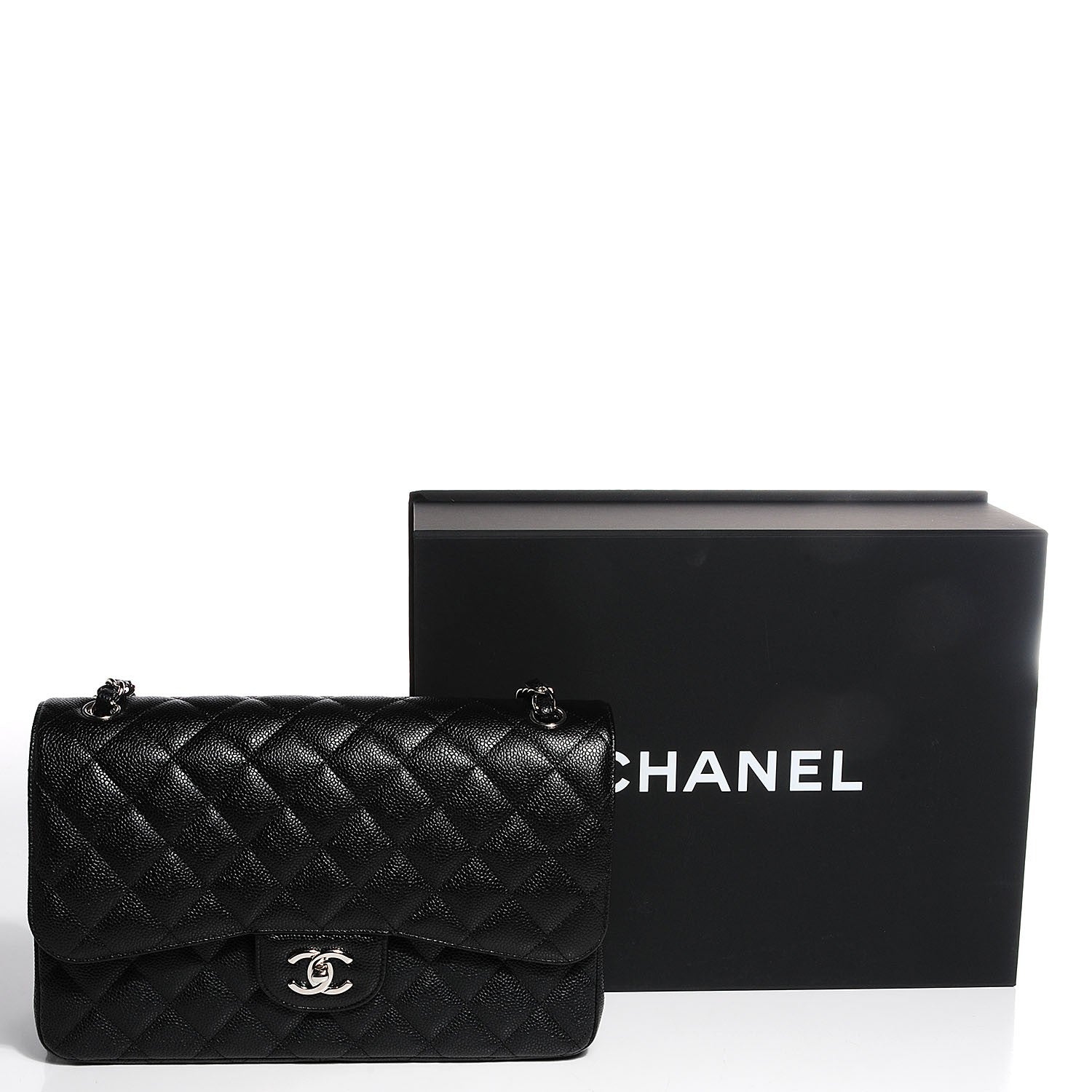 Chanel Caviar Quilted Jumbo Double Flap Black 5 of 9