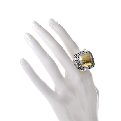 John Hardy Sterling Silver 22K Yellow Gold Palu Ring 54 7 2 of 6