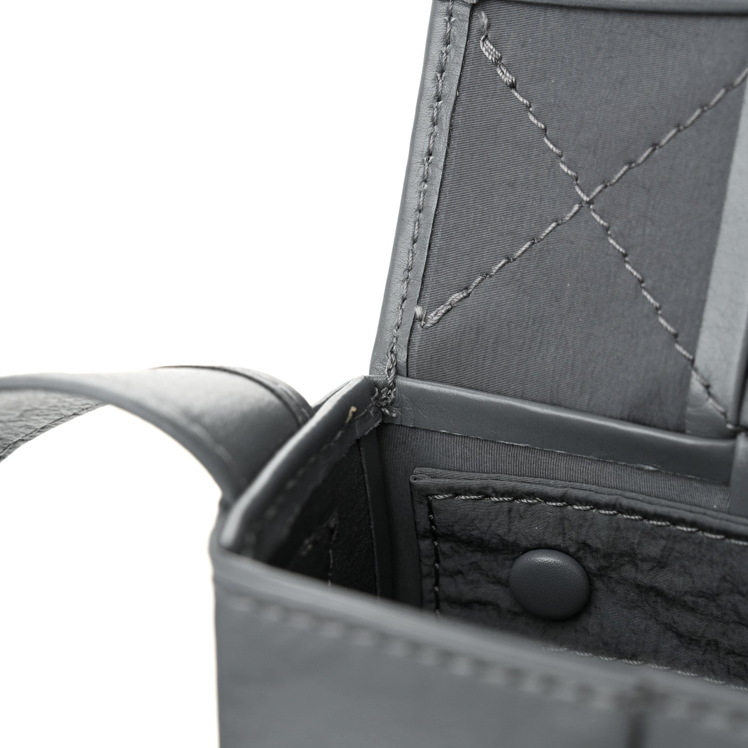 Bottega Veneta Paper Calfskin Maxi Intreccio Small Cassette Crossbody Bag Thunder 11 of 11