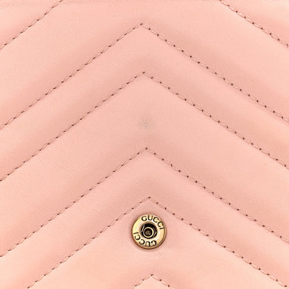 Gucci Calfskin Matelasse GG Marmont Chain Wallet Perfect Pink 10 of 10