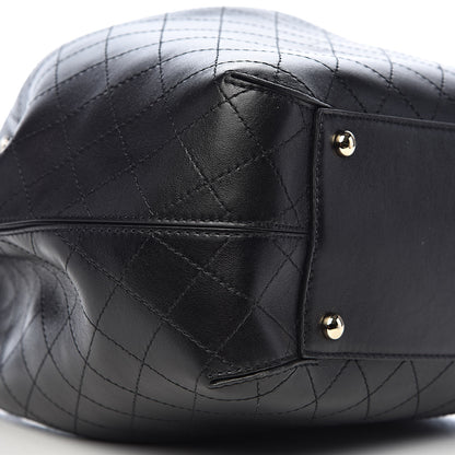 Chanel Calfskin Stitched Drawstring Bag Black 8 of 10