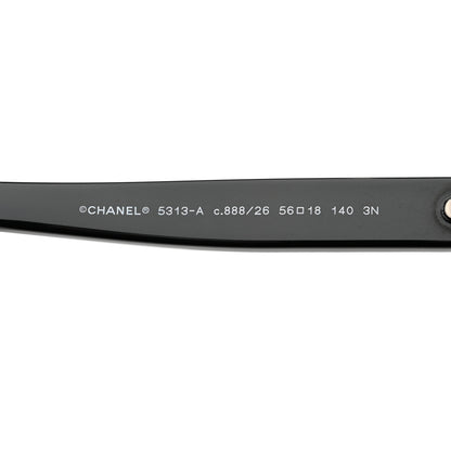 Chanel Acetate CC Butterfly Signature Sunglasses 5313-A Black 6 of 8