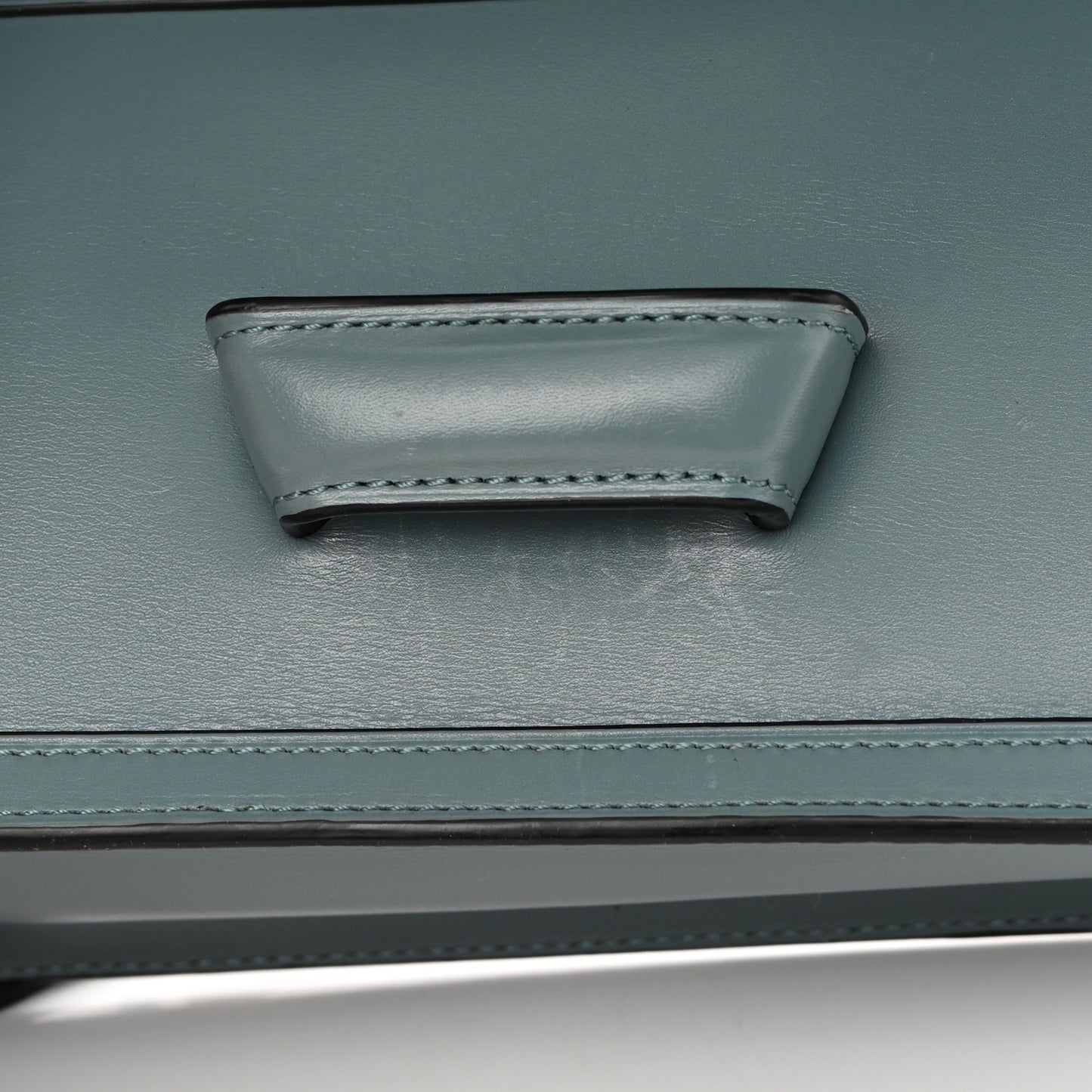 Calfskin Small Barcelona Shoulder Bag Stone Blue