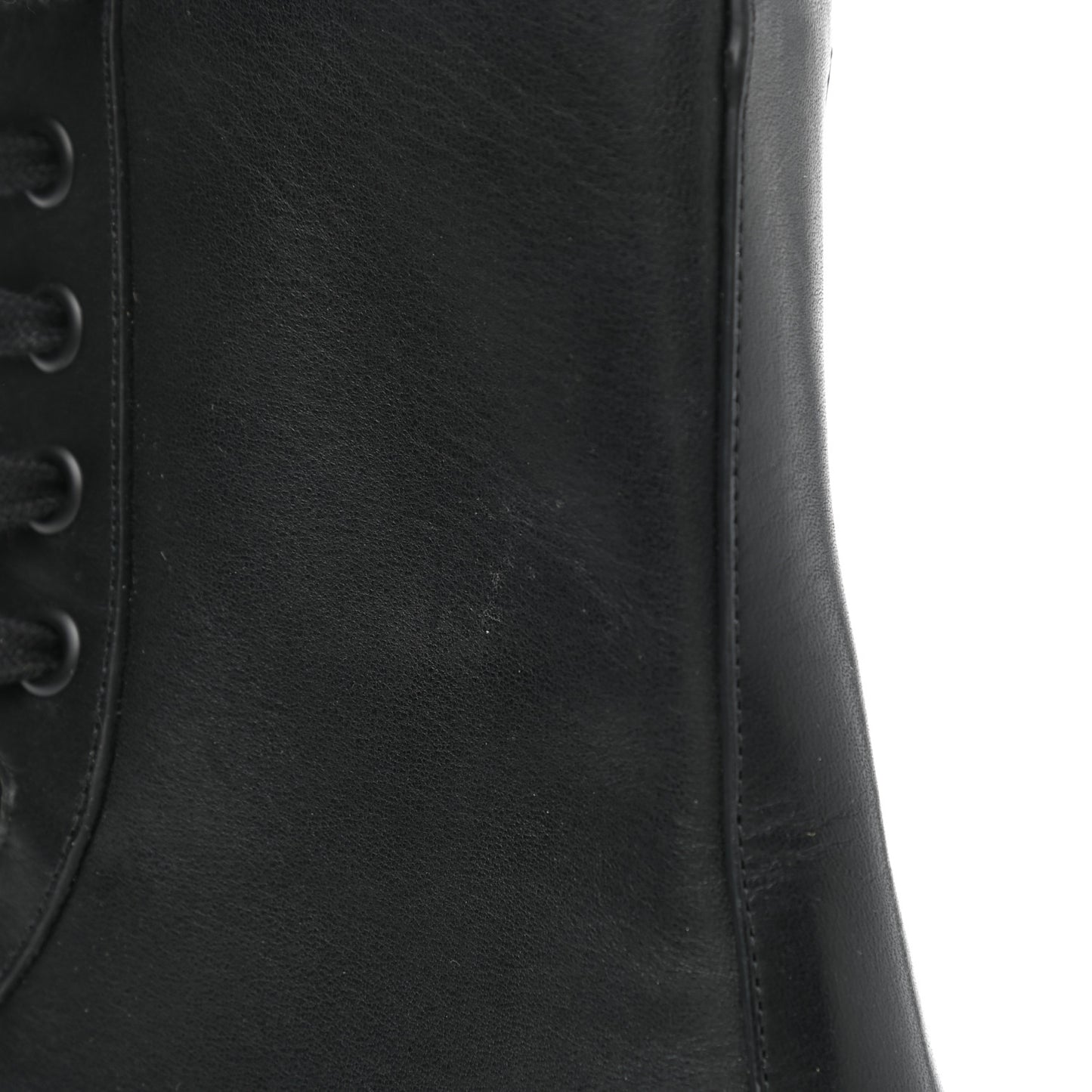 Calfskin The Lug Lace Up Ankle Boots 38.5 Black