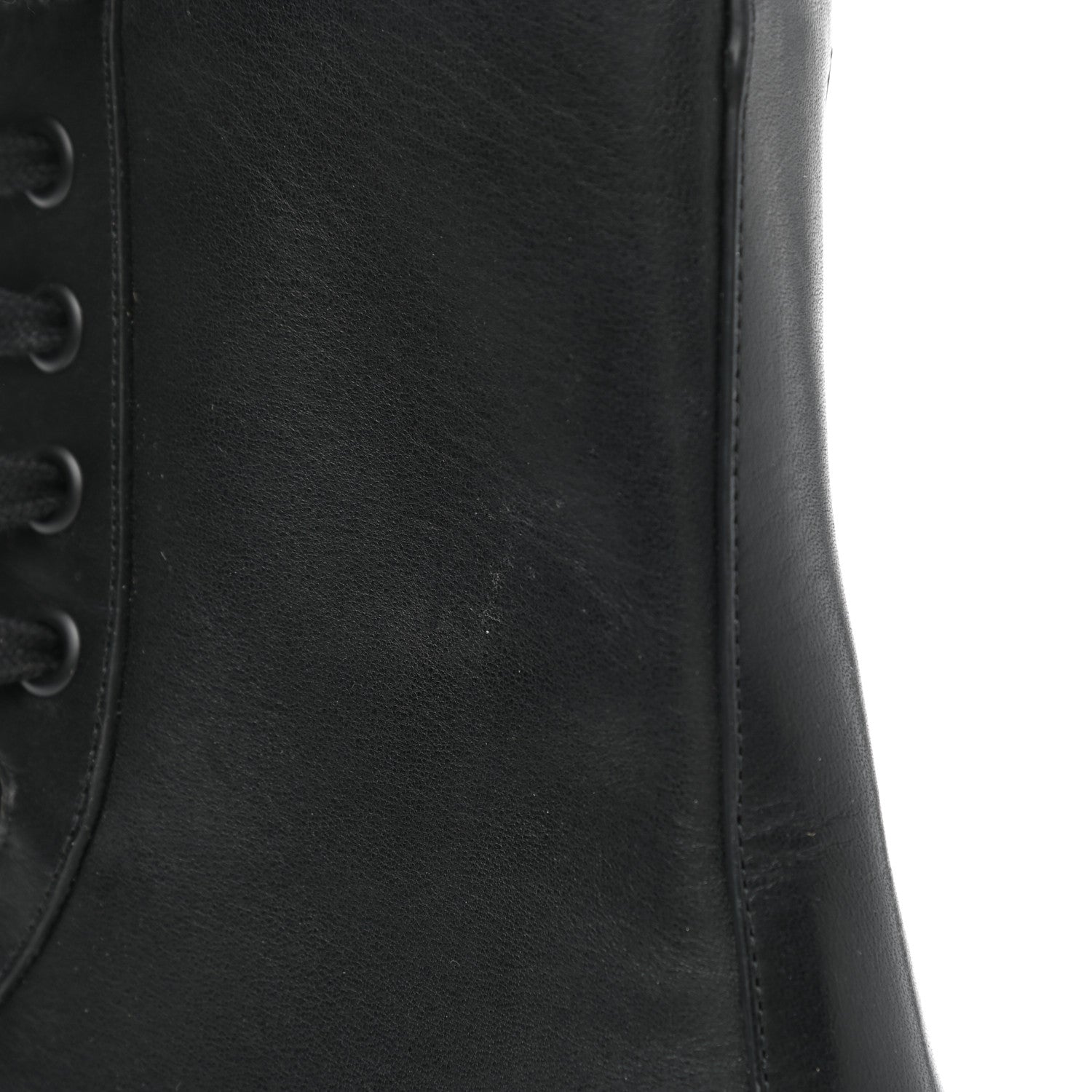Bottega Veneta Calfskin The Lug Lace Up Ankle Boots 38.5 Black 9 of 10