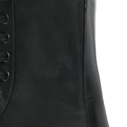 Bottega Veneta Calfskin The Lug Lace Up Ankle Boots 38.5 Black 9 of 10