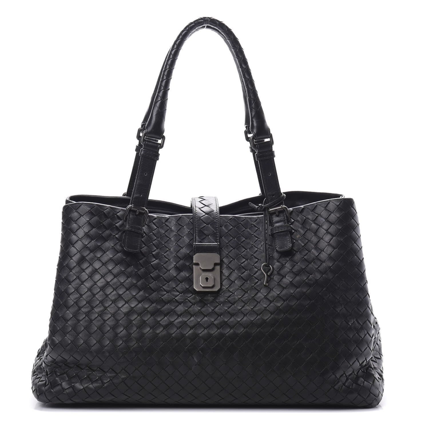 Bottega Veneta Nappa Intrecciato Medium Roma Tote Black 1 of 18