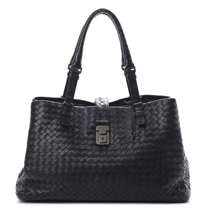 Bottega Veneta Nappa Intrecciato Medium Roma Tote Black 1 of 18