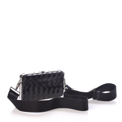 Bottega Veneta Spazzolato Intrecciato Mens Crossbody Messenger Case Black 3 of 8