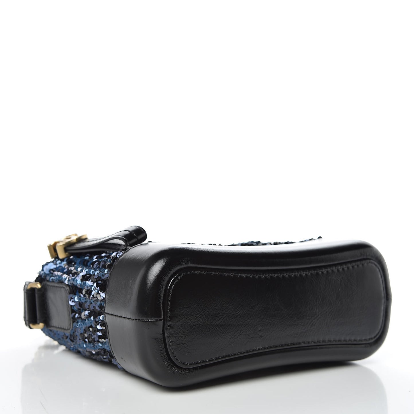 Sequin Calfskin Small Gabrielle Hobo Black Blue