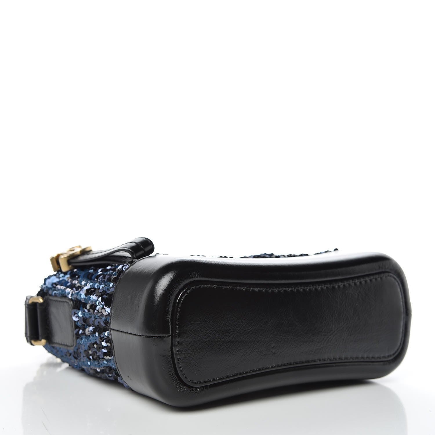 Chanel Sequin Calfskin Small Gabrielle Hobo Black Blue 4 of 9