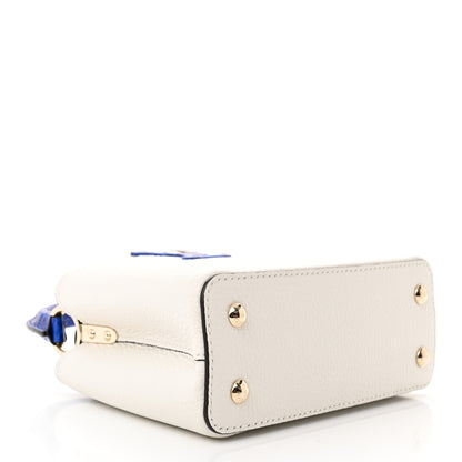 Louis Vuitton Taurillon Crocodile Capucines Mini White Bleu Santorin 4 of 10