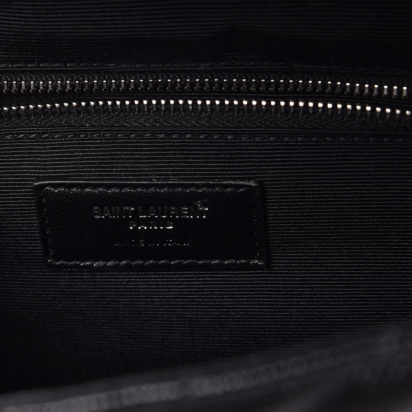 Grain De Poudre Matelasse Chevron Large Monogram Satchel Black
