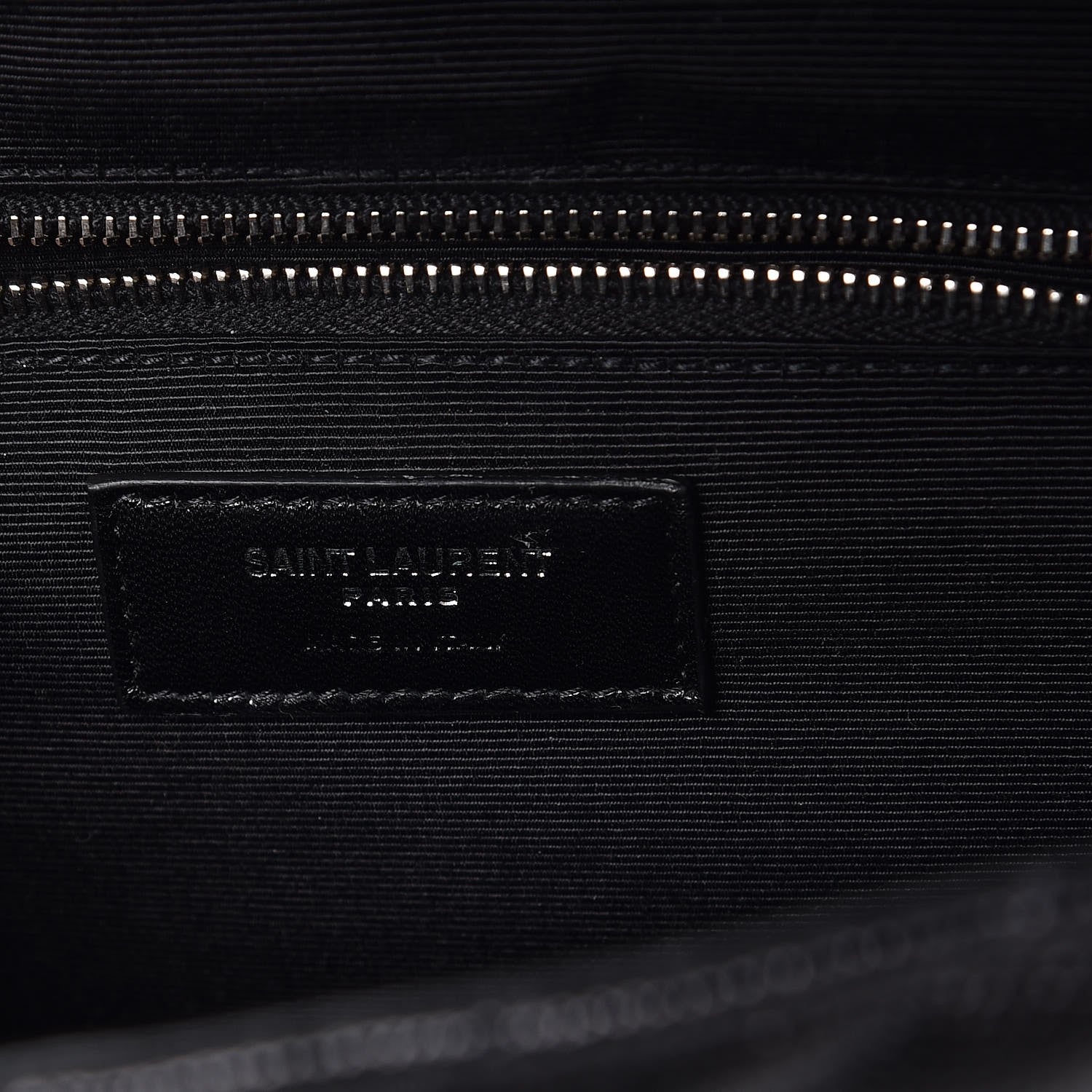 Saint Laurent Grain De Poudre Matelasse Chevron Large Monogram Satchel Black 6 of 7
