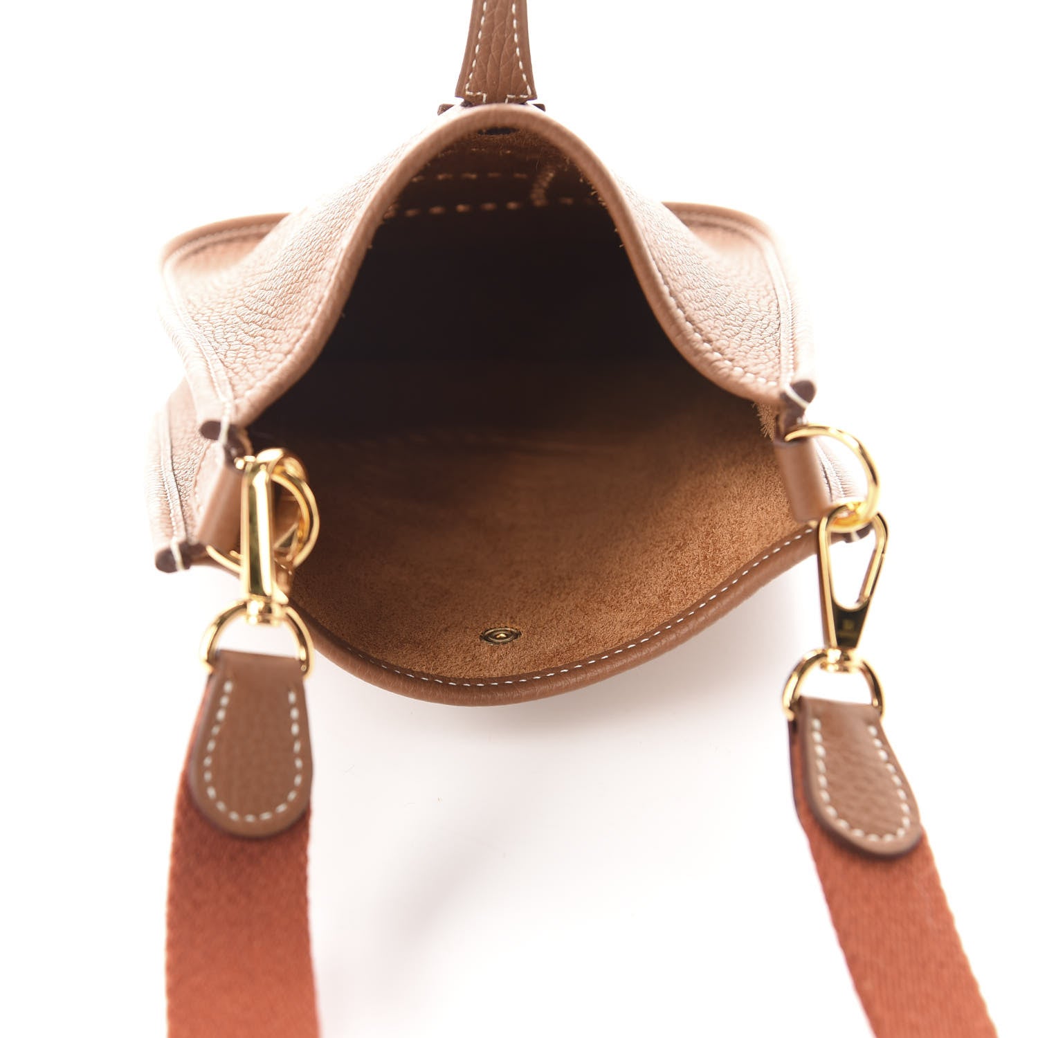 Hermes Taurillon Clemence Amazone Evelyne TPM Gold Cuivre 5 of 11