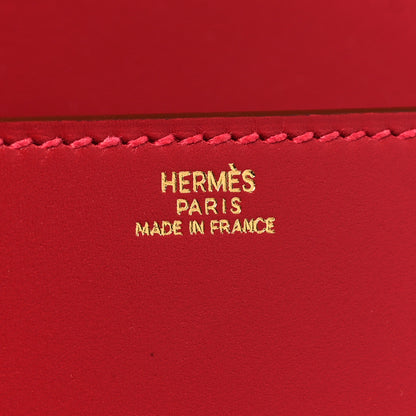 Hermes Tadelakt Medor 23 Clutch Rouge Vif 6 of 11