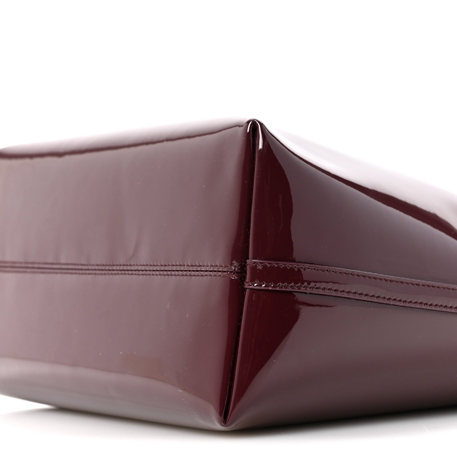 Saint Laurent Patent Calfskin Rendez-Vous Hobo Dark Red Wine 11 of 12