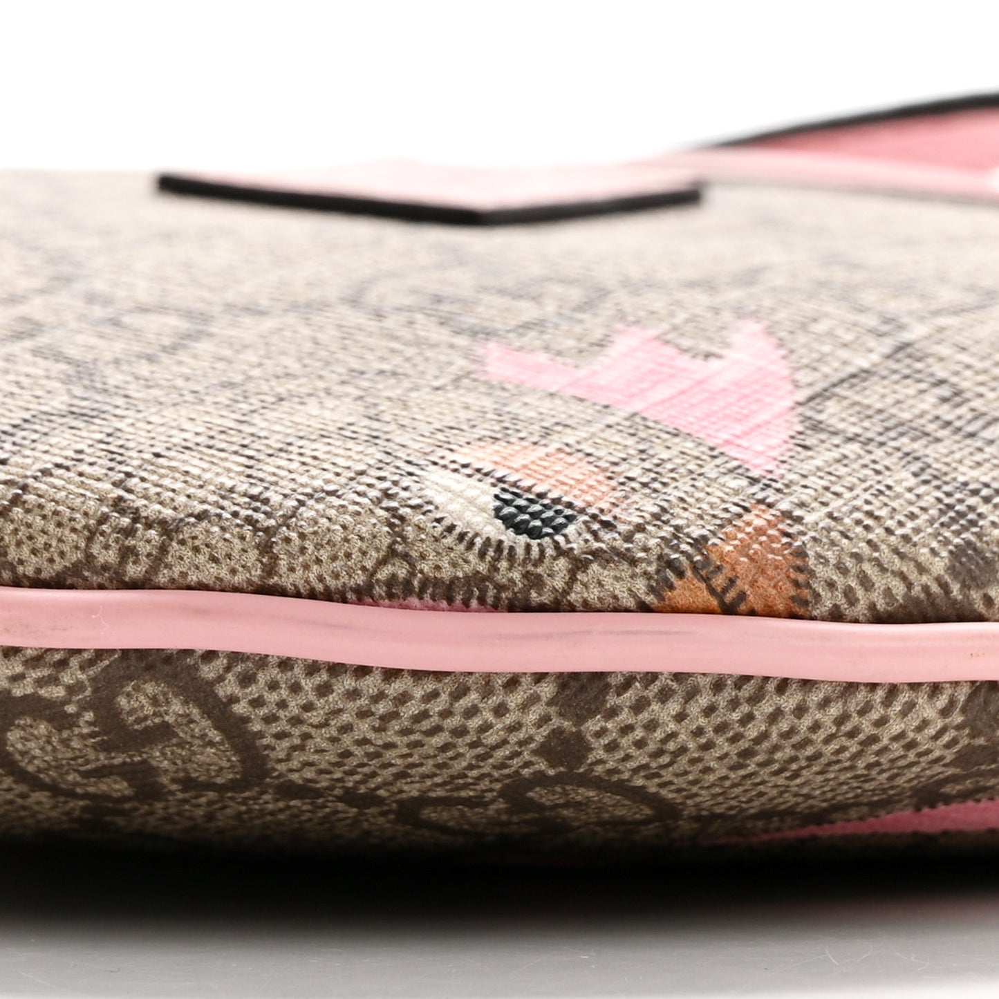 GG Monogram Childrens Mini Zoo Bird Pappagallo Shoulder Bag Pink