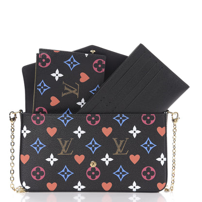 Louis Vuitton Game On Felicie Chain Wallet Black 8 of 9