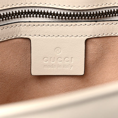 Gucci Calfskin Matelasse Small GG Marmont Shoulder Bag White 6 of 10