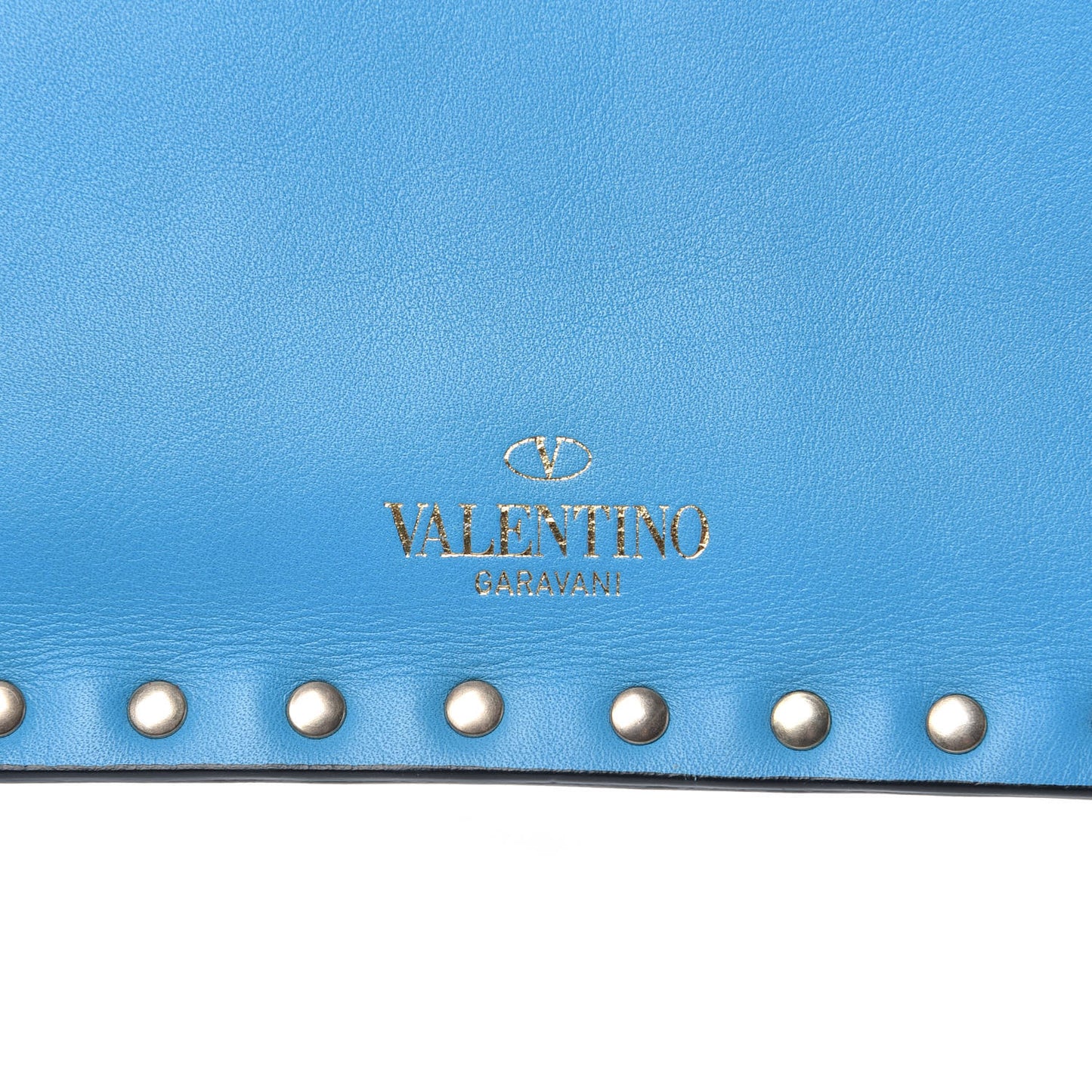 Vitello Large Rockstud Zip Pouch Parrot