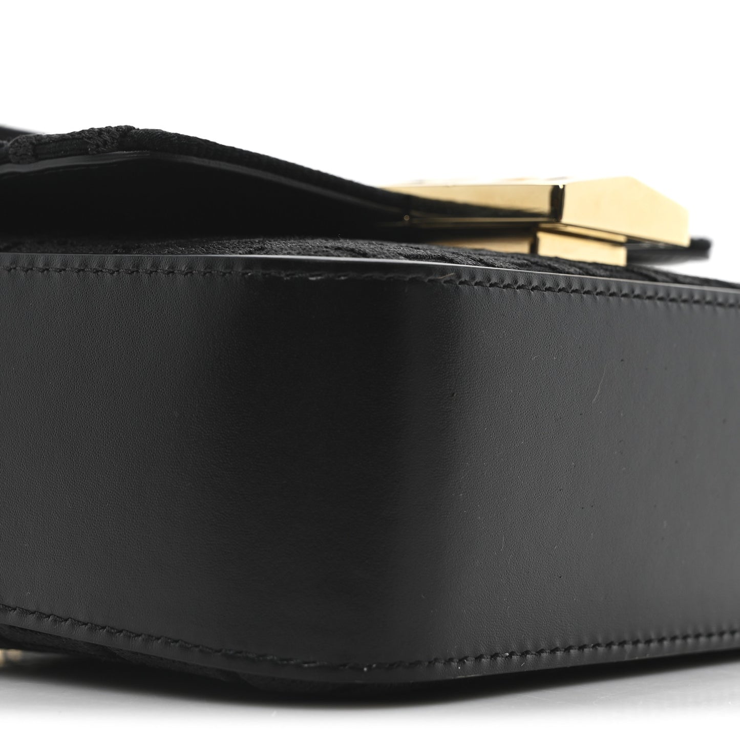 Canvas Woven Embroidered Small 4G Bag With Chain Black