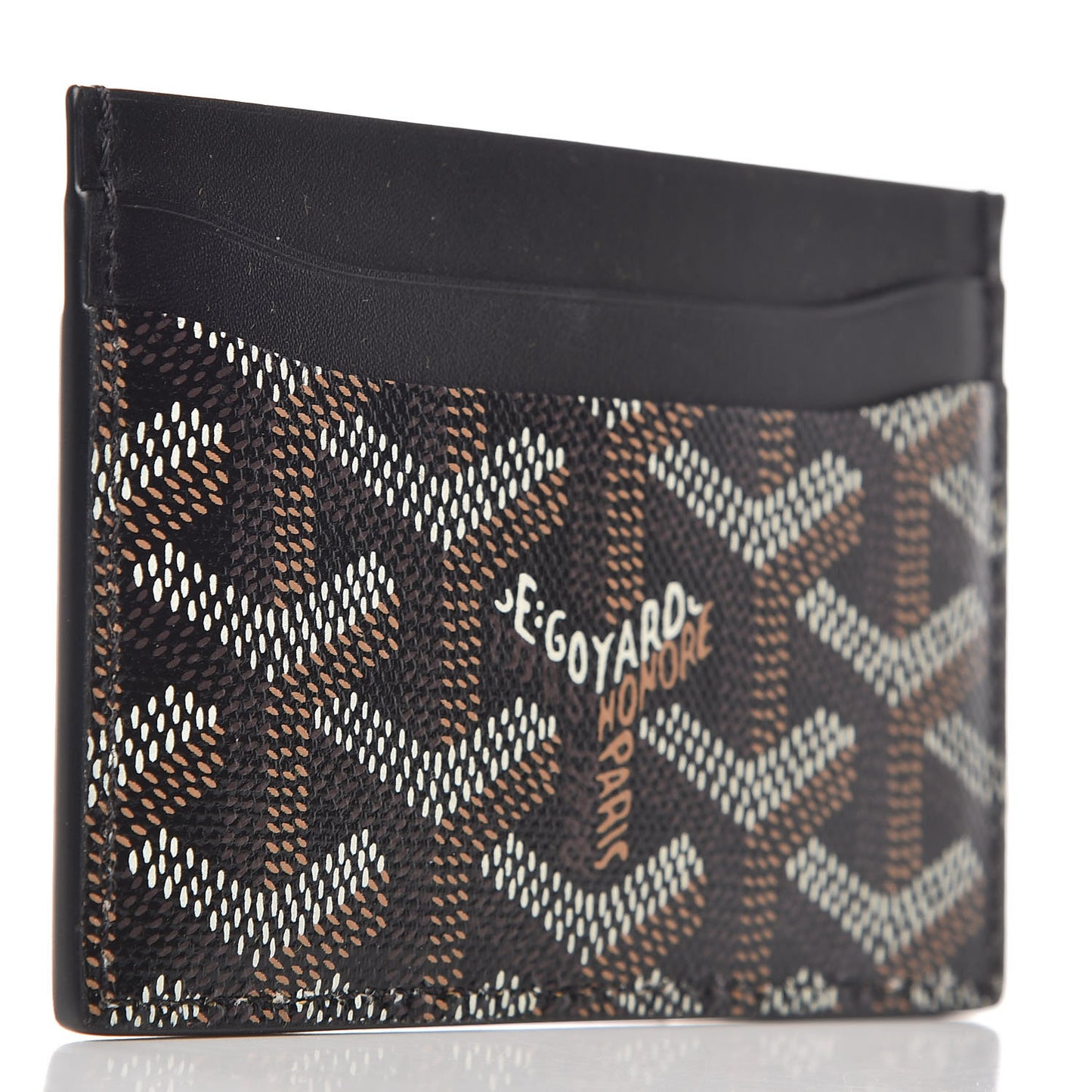 Goyardine Saint Sulpice Card Holder Black