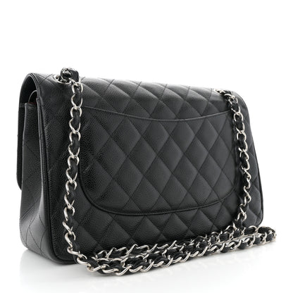 Chanel Caviar Quilted Jumbo Double Flap Black 3 of 11
