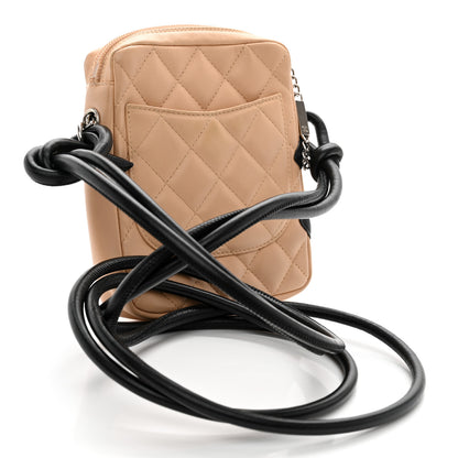 Chanel Calfskin Quilted Small Cambon Messenger Beige Black 3 of 11