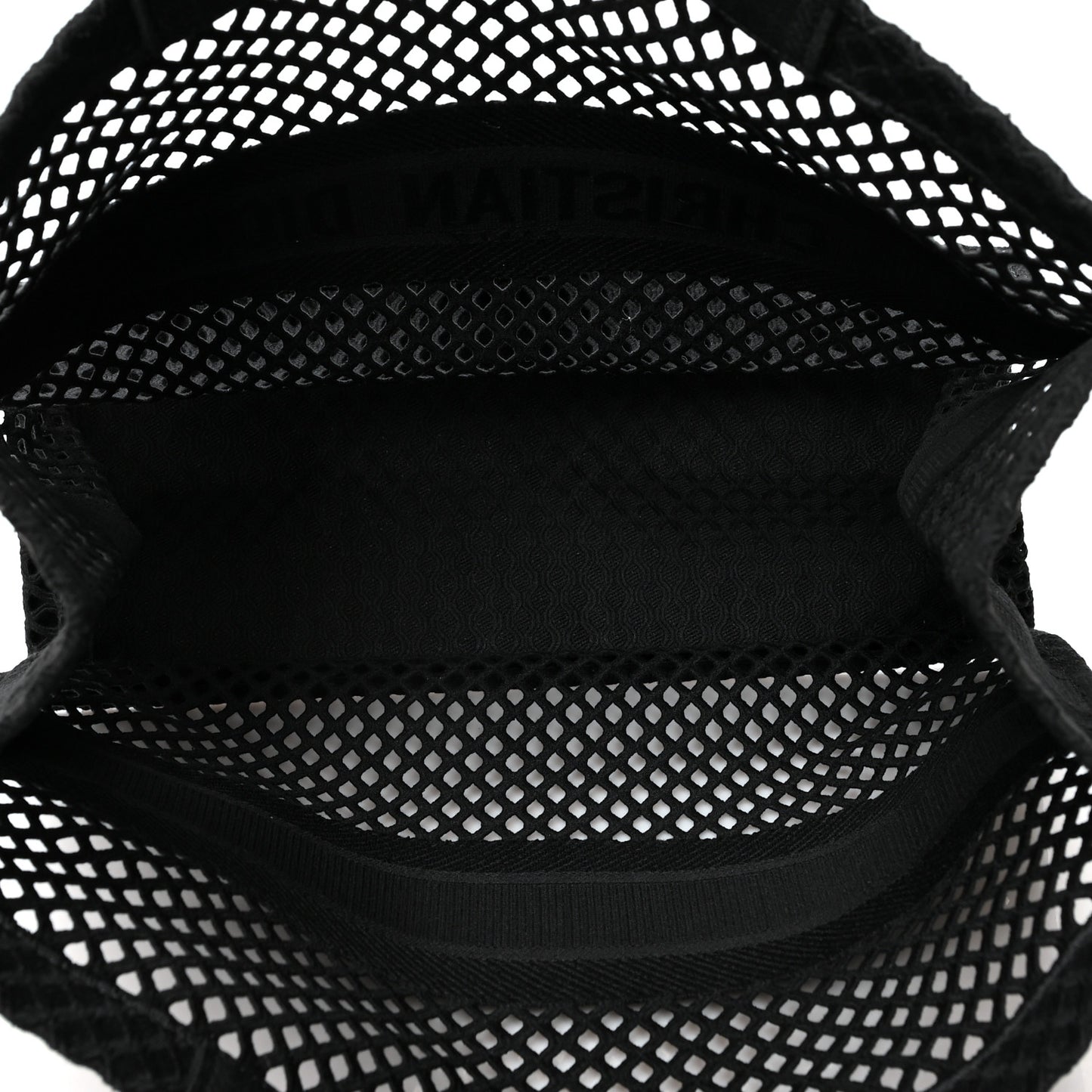 Mesh Embroidered Book Tote Black