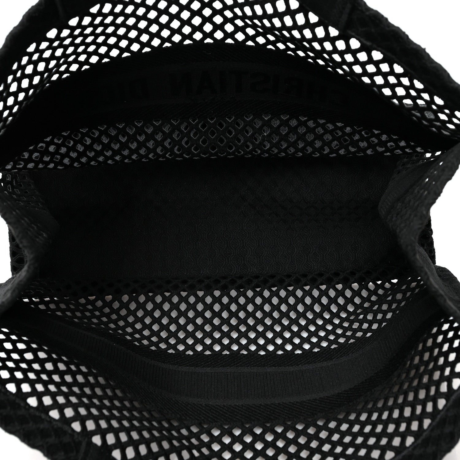 Christian Dior Mesh Embroidered Book Tote Black 5 of 12