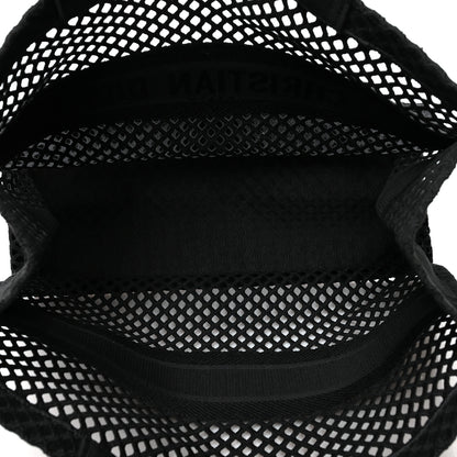 Christian Dior Mesh Embroidered Book Tote Black 5 of 12